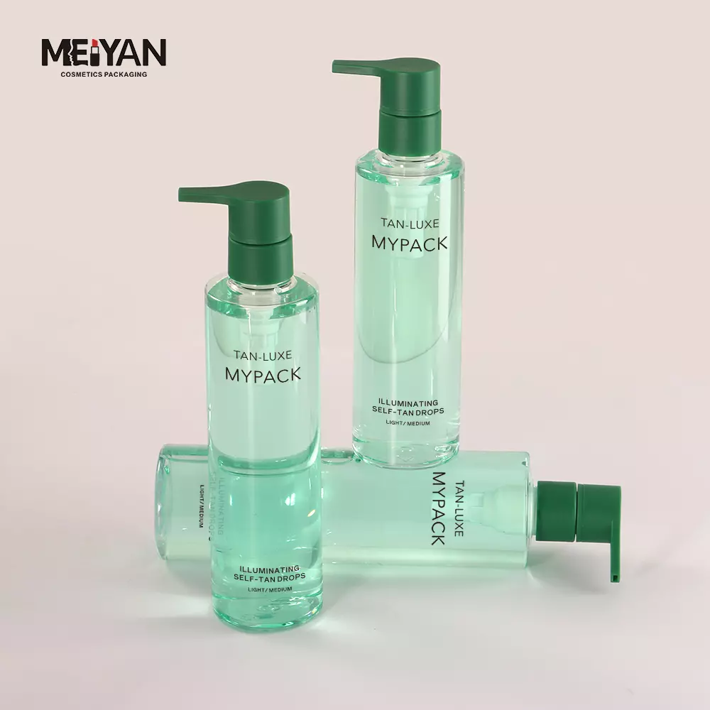 MYPACK custom logo frosted transparent new skincare packaging lotion bottle 150ml 200ml 250ml 300ml