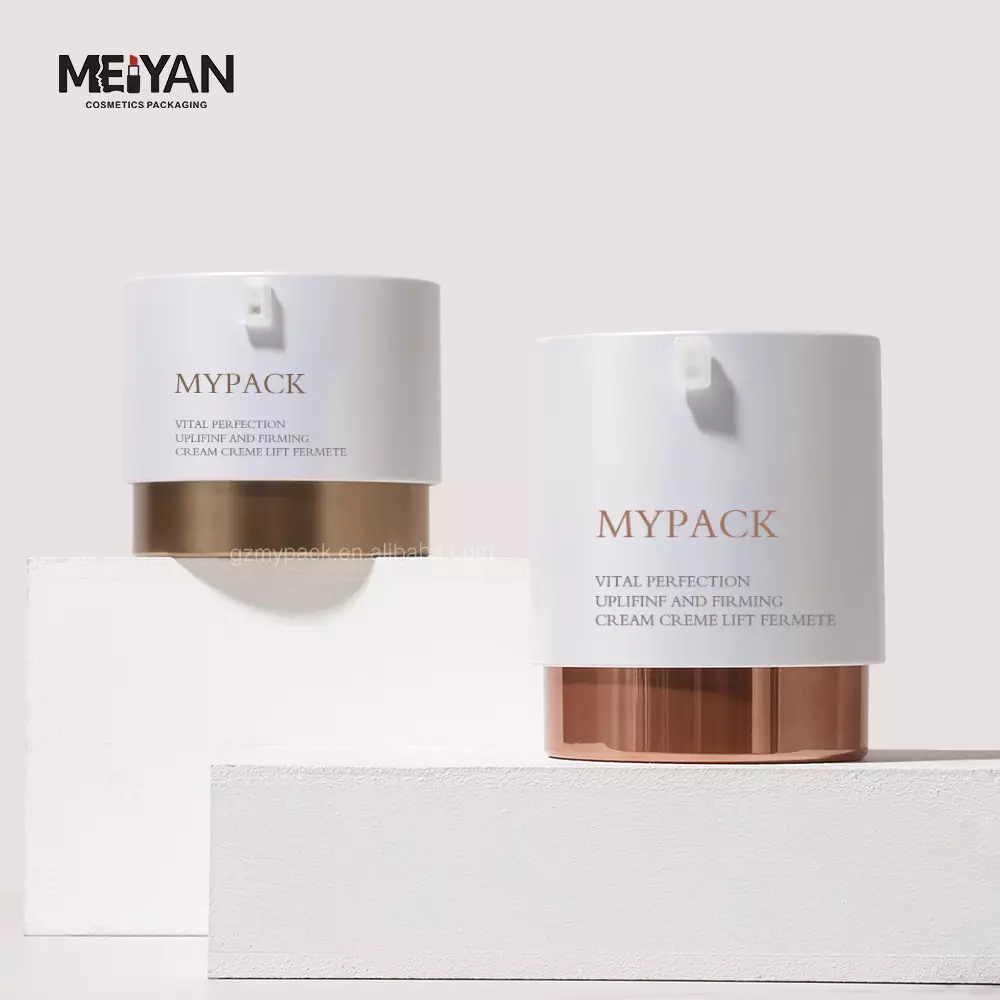 MYPACK new refillable ABS empty container double layer cosmetic skincare moisturizer lotion airless pump jar 30ml 50ml