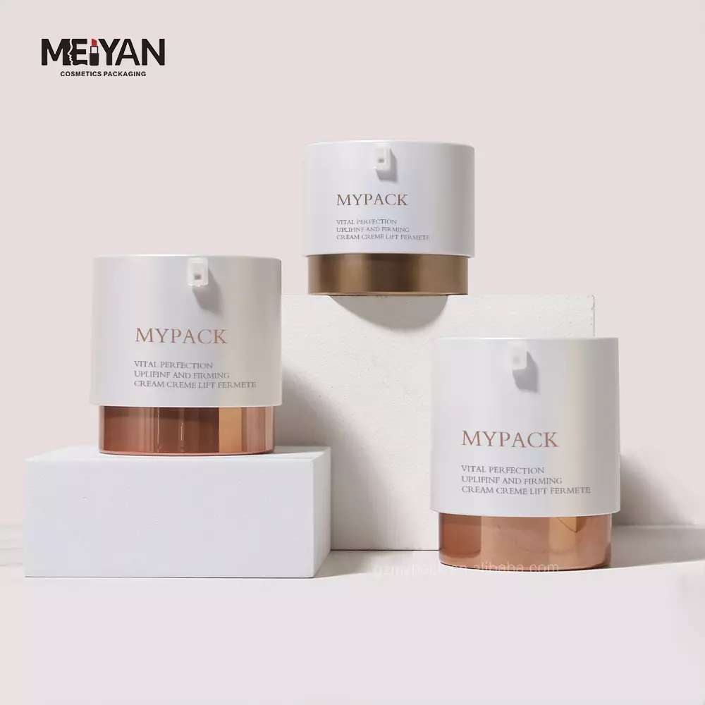 MYPACK new refillable ABS empty container double layer cosmetic skincare moisturizer lotion airless pump jar 30ml 50ml