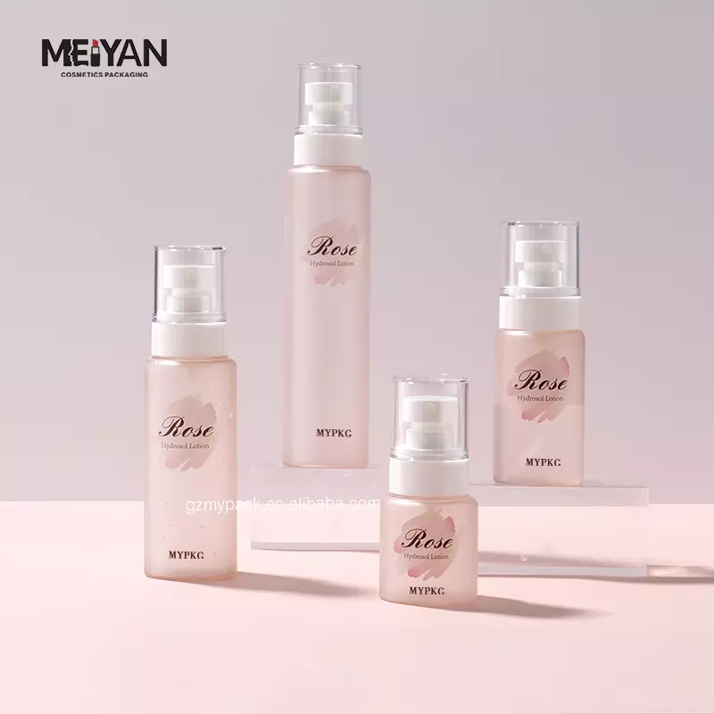 MYPACK customized clear frosted pink 60ml 120ml 150ml petg empty makeup setting plastic mist spray bottle