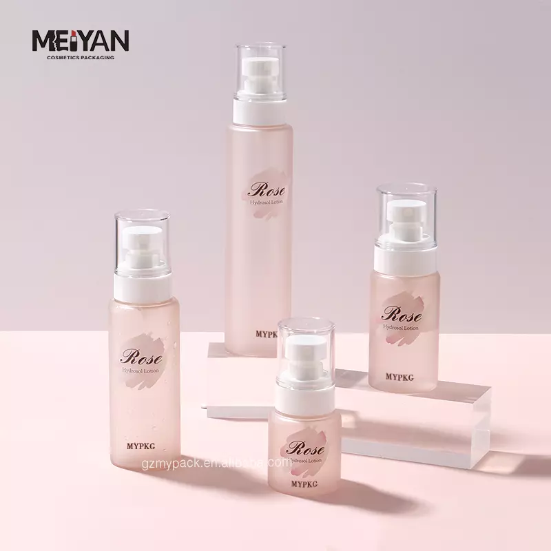 MYPACK customized clear frosted pink 60ml 120ml 150ml petg empty makeup setting plastic mist spray bottle