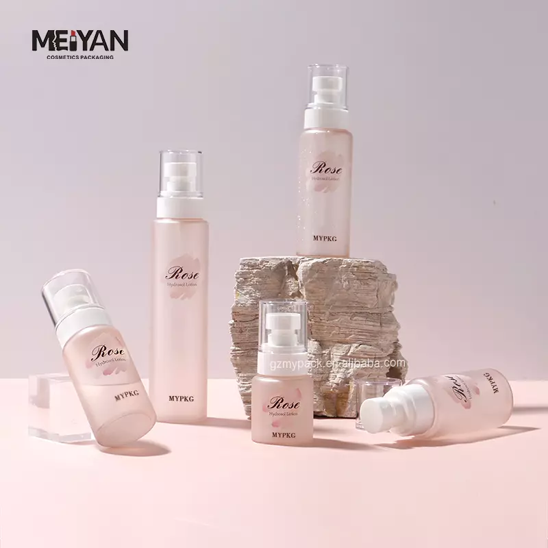 MYPACK customized clear frosted pink 60ml 120ml 150ml petg empty makeup setting plastic mist spray bottle