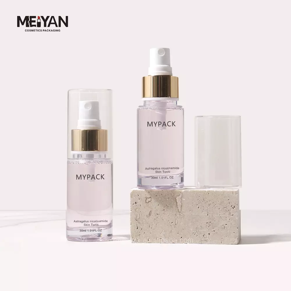 MYPACK custom empty clear petg plastic skincare mist facial mini travel size spray bottle 30ml