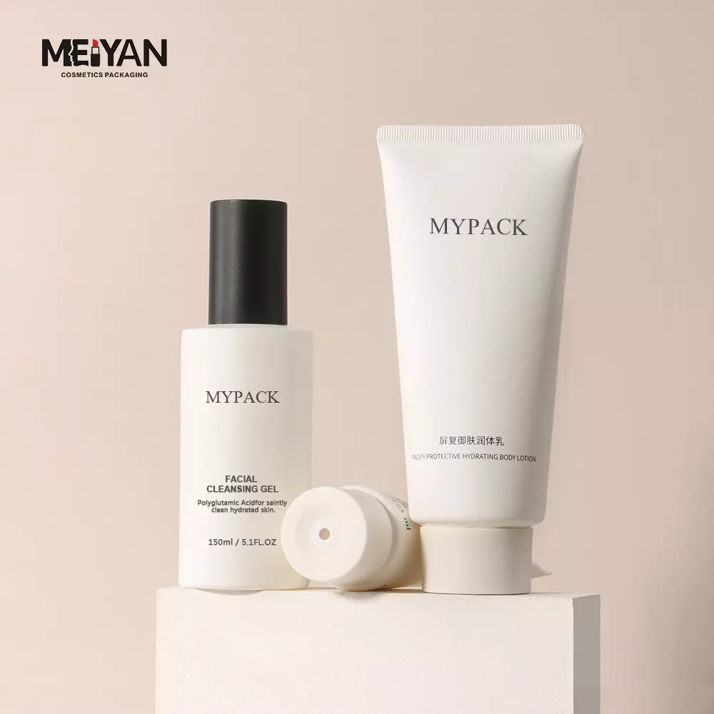 MYPACK luxury hair oil body wash squeeze lotion tube packaging bottle with twist-open dispensing cap 100ml 150ml