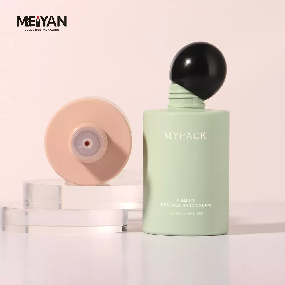 MYPACK cute skincare matte soft squeeze cosmetic facial cleanser essence oil toner bottle with inner plug ball cap 150ml