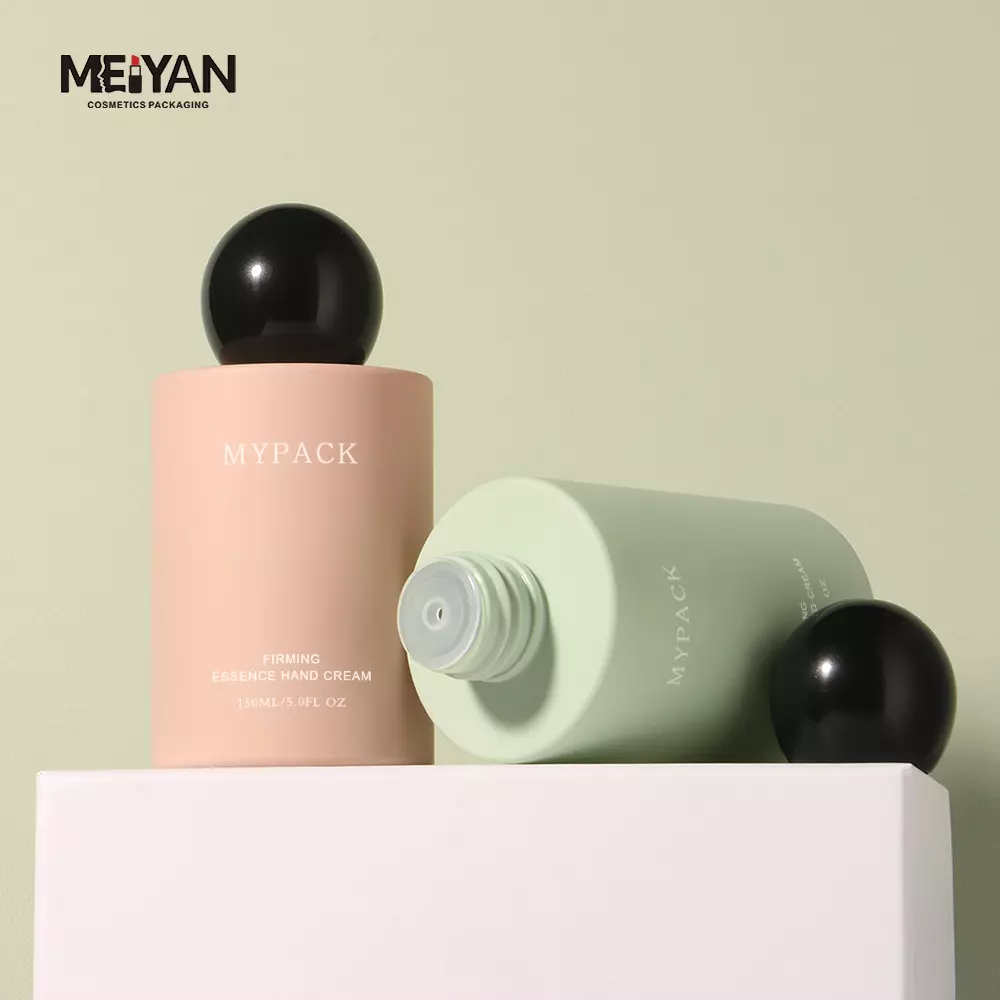 MYPACK cute skincare matte soft squeeze cosmetic facial cleanser essence oil toner bottle with inner plug ball cap 150ml