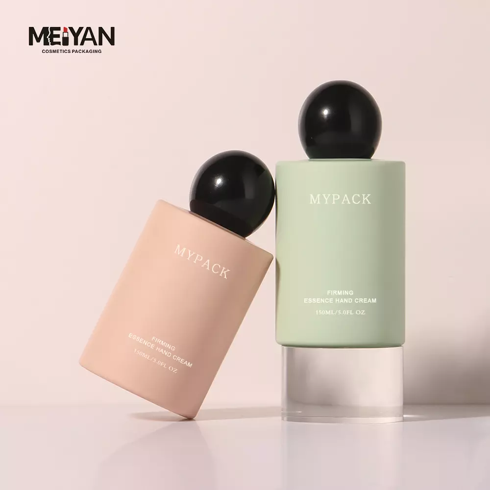 MYPACK cute skincare matte soft squeeze cosmetic facial cleanser essence oil toner bottle with inner plug ball cap 150ml