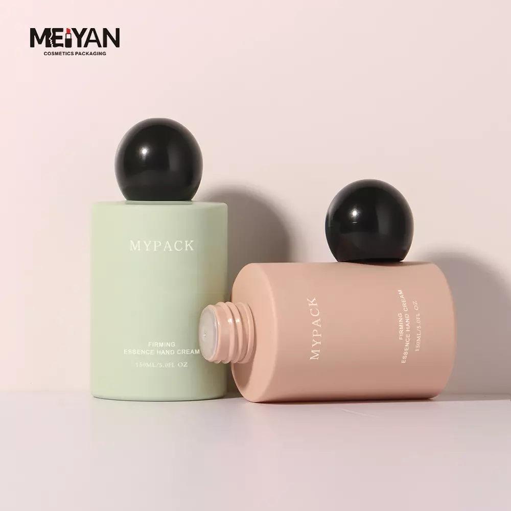 MYPACK cute skincare matte soft squeeze cosmetic facial cleanser essence oil toner bottle with inner plug ball cap 150ml