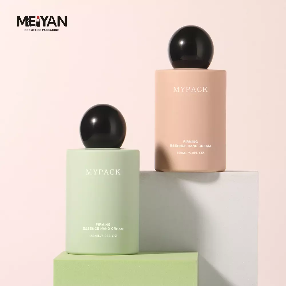 MYPACK cute skincare matte soft squeeze cosmetic facial cleanser essence oil toner bottle with inner plug ball cap 150ml