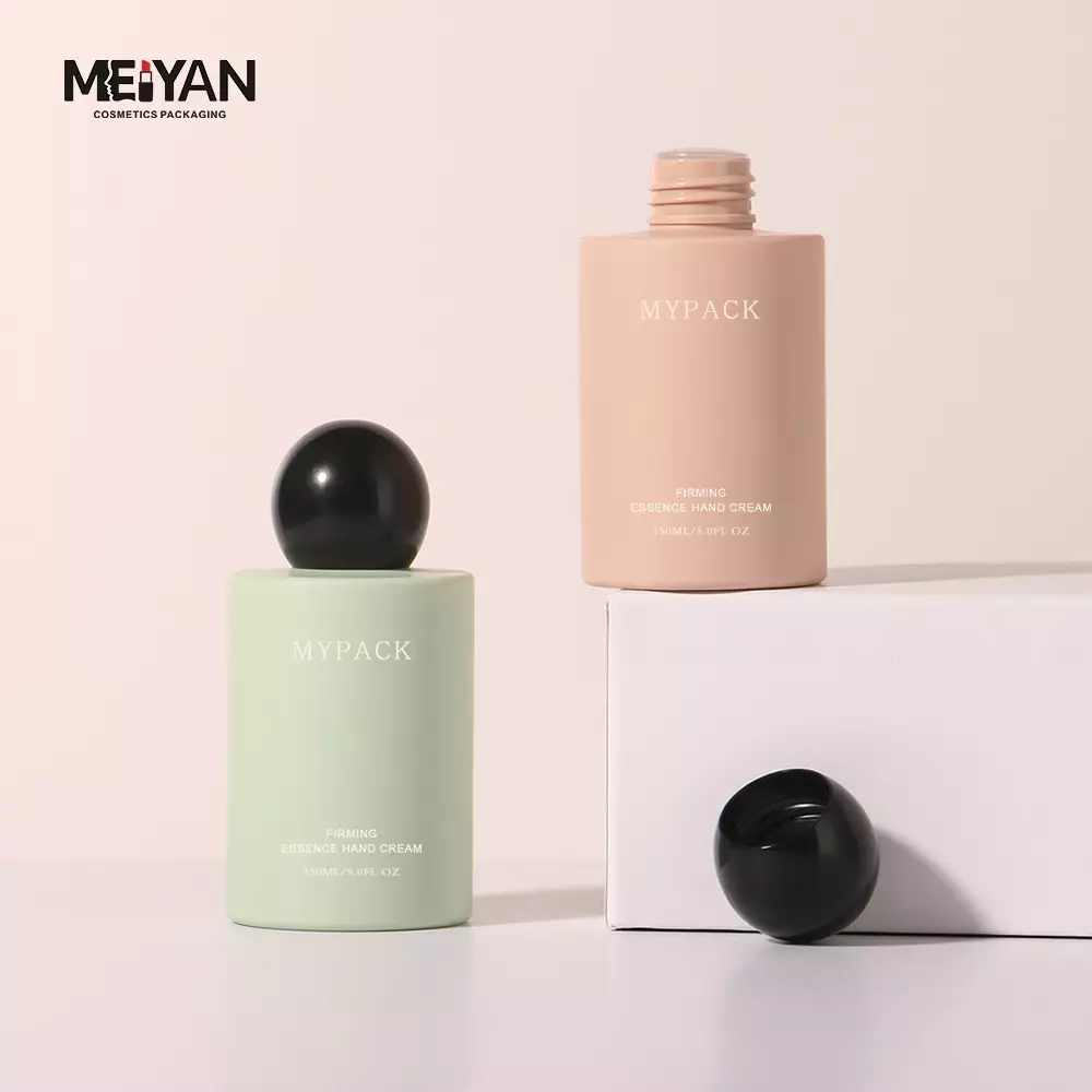 MYPACK cute skincare matte soft squeeze cosmetic facial cleanser essence oil toner bottle with inner plug ball cap 150ml