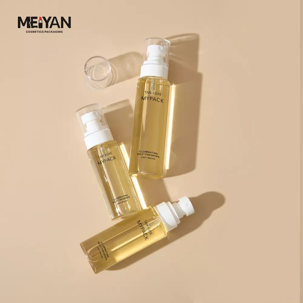 MYPACK luxury mini portable pet plastic hair oil spray bottles 120ml 100ml 80ml for cosmetics essential oil packaging