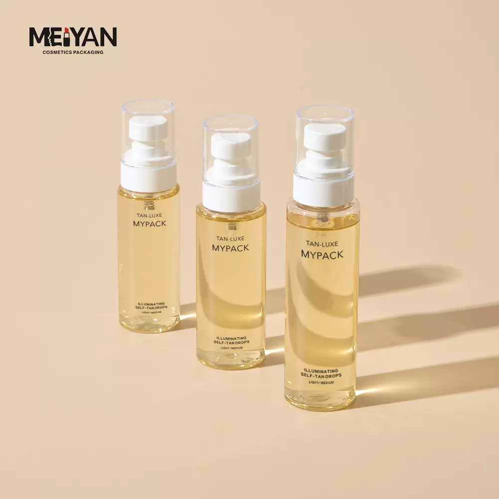 MYPACK luxury mini portable pet plastic hair oil spray bottles 120ml 100ml 80ml for cosmetics essential oil packaging