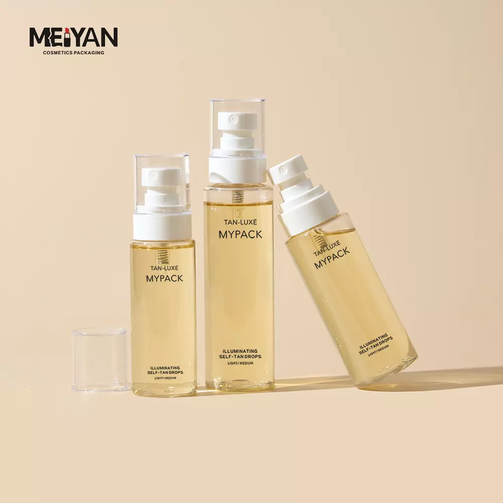 MYPACK luxury mini portable pet plastic hair oil spray bottles 120ml 100ml 80ml for cosmetics essential oil packaging