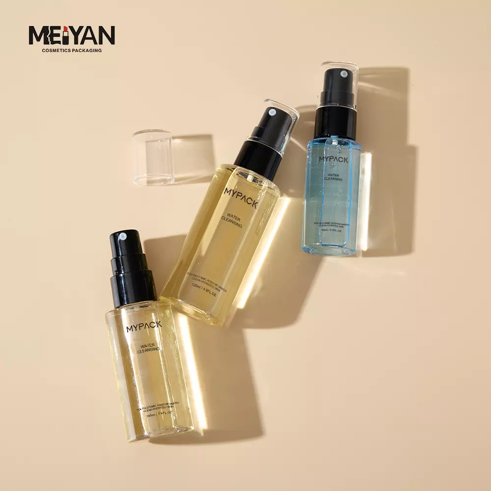 MYPACK cylinder fine mist spray perfume bottle refillable 60ml 100ml clear empty mini travel hair tonic spray bottle cosmetic