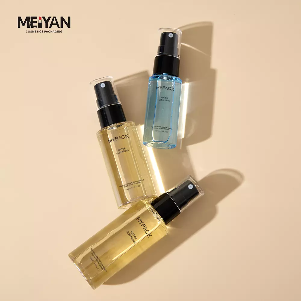 MYPACK cylinder fine mist spray perfume bottle refillable 60ml 100ml clear empty mini travel hair tonic spray bottle cosmetic