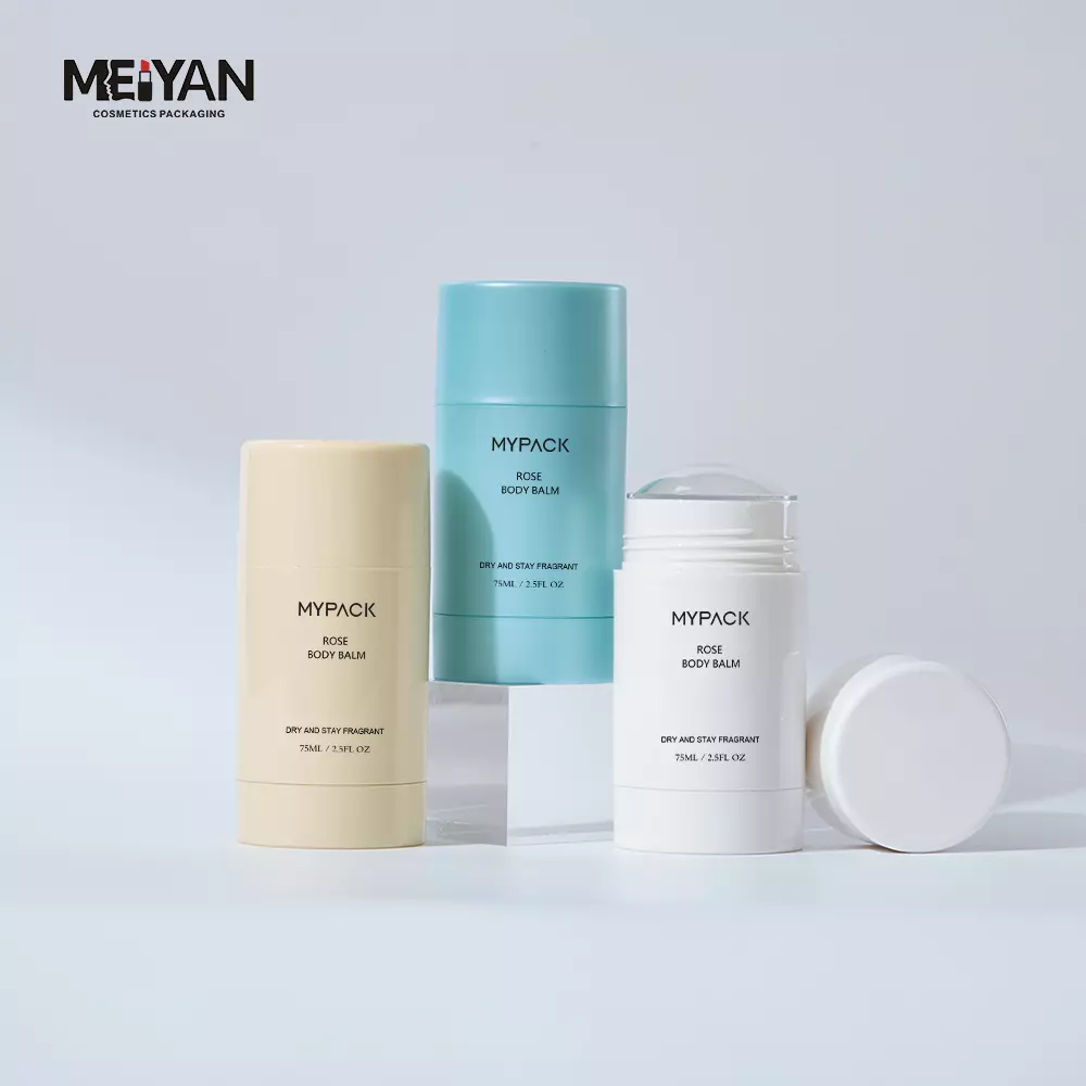 MYPACK empty AS 15g 30g 50ml round twist up tubes blush balm deodorant stick container packaging for deodorant stick