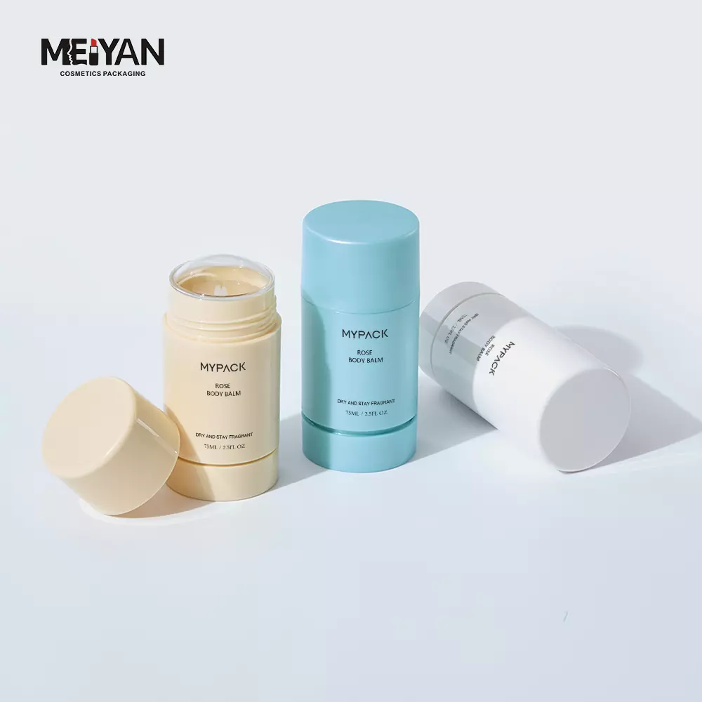 MYPACK empty AS 15g 30g 50ml round twist up tubes blush balm deodorant stick container packaging for deodorant stick