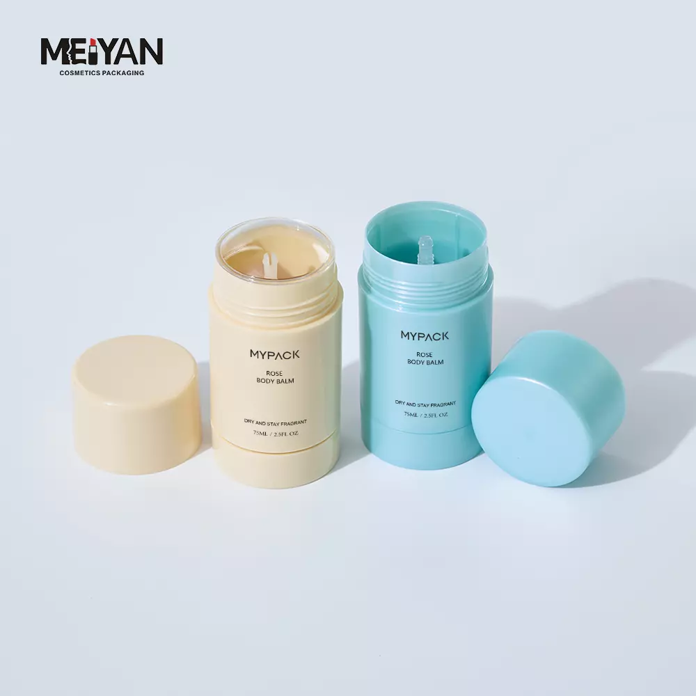 MYPACK empty AS 15g 30g 50ml round twist up tubes blush balm deodorant stick container packaging for deodorant stick