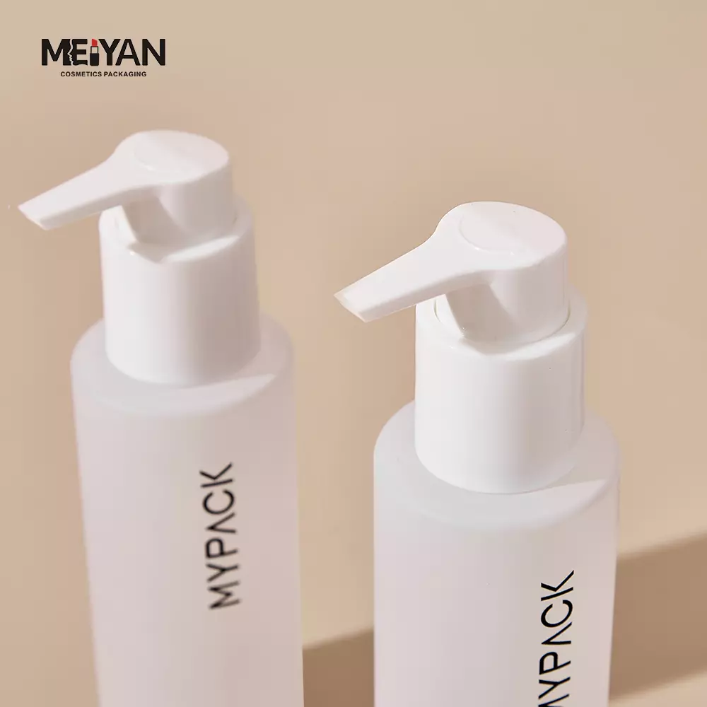 MYPACK matte white frosted pet 6oz pump bottle 150ml semi transparent empty bottles for face cream skincare products