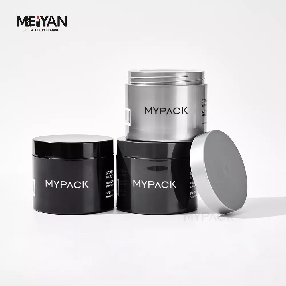 MYPACK wide mouth 250g coloured body scrub jars petg 8oz double walled wholesale plastic cream jar with lids for body butter