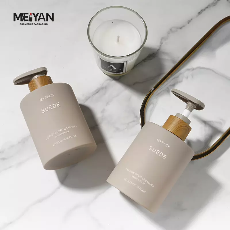 MYPACK luxury frosted pet plastic lotion shampoo bottle 300ml 500ml refillable shampoo plastic bottle with pump