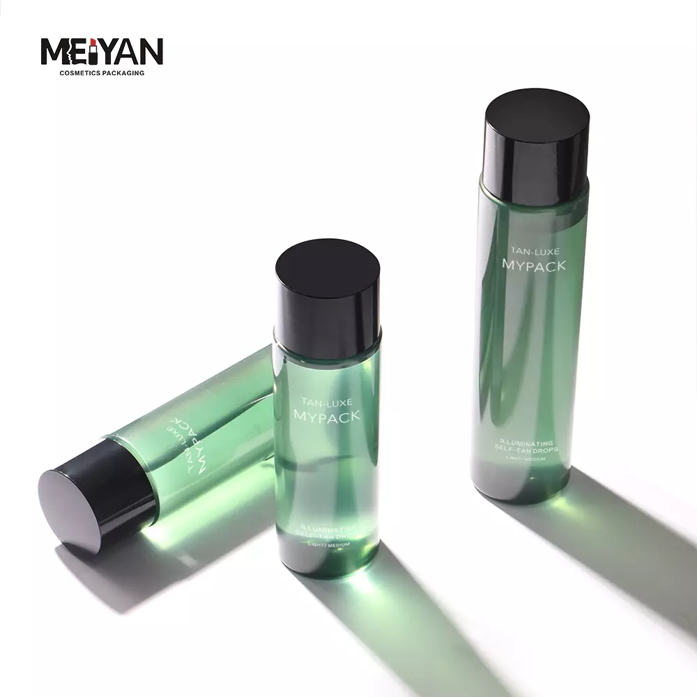 MYPACK customizable luxury cosmetic body oil essential oil lotion bottle 100ml120ml 180ml bottle screw cap toner flat shoulder