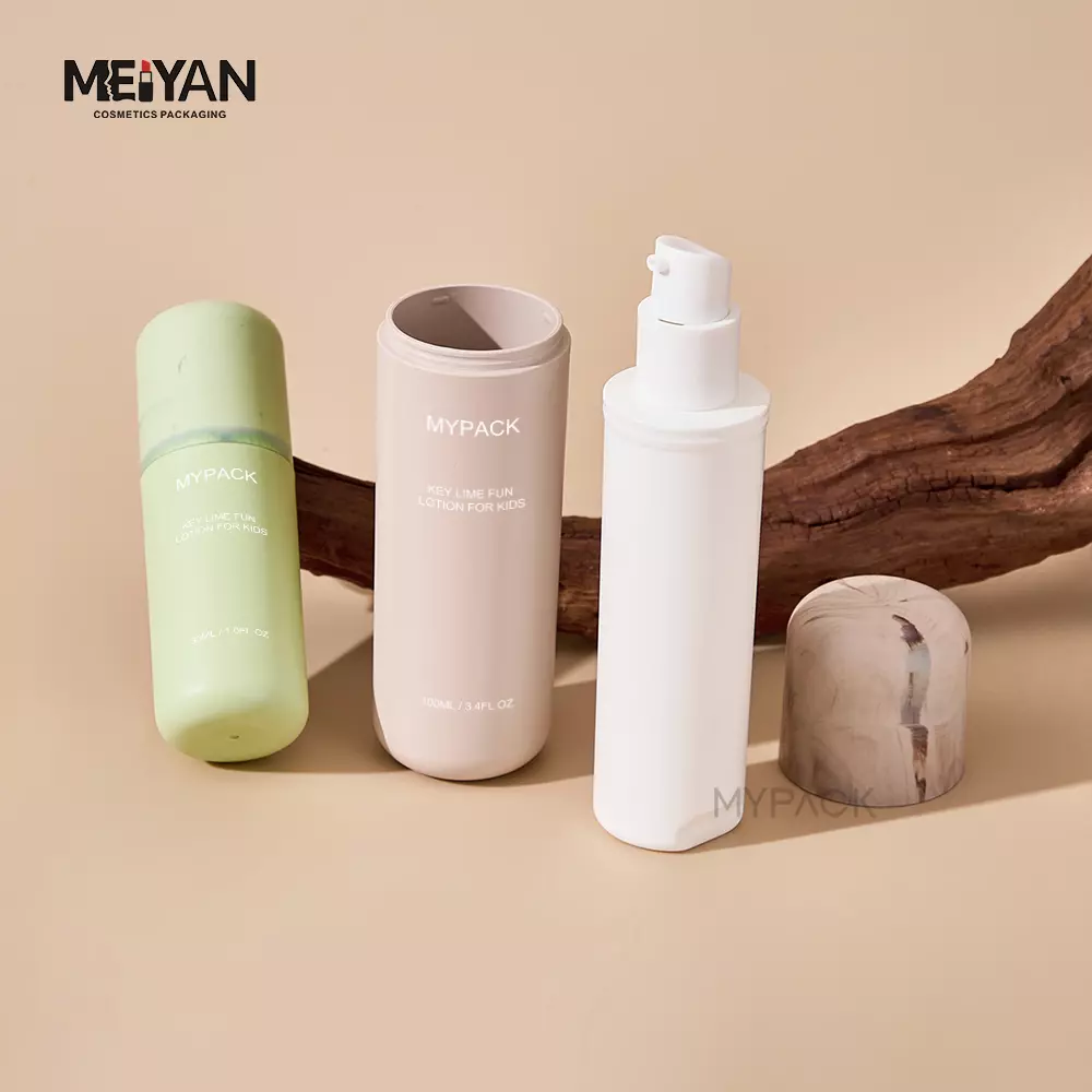 MYPACK luxury marble texture unique eco friendly 30ml 50ml 100ml cosmetic bottles jars skincare serum packaging set