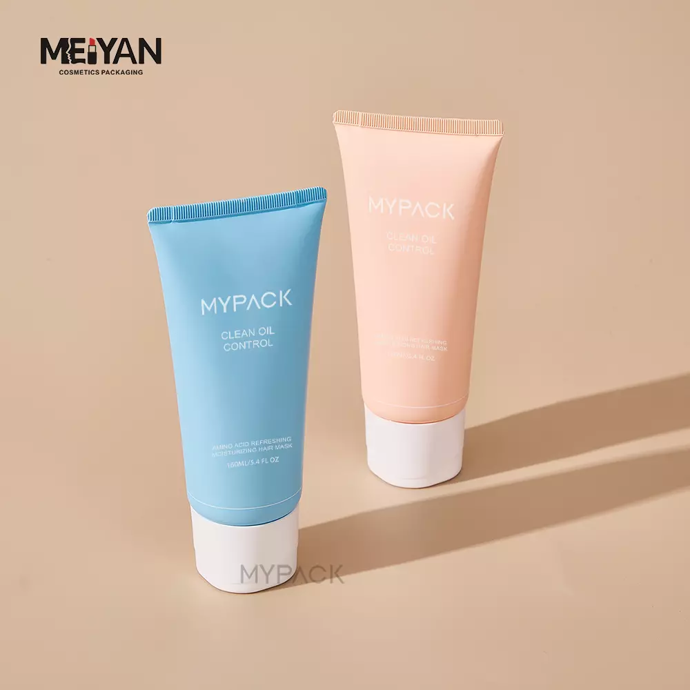 MYPACK luxury unique pp flat empty 150ml hand cream lotion sunscreen plastic cosmetic soft squeeze tube with cap