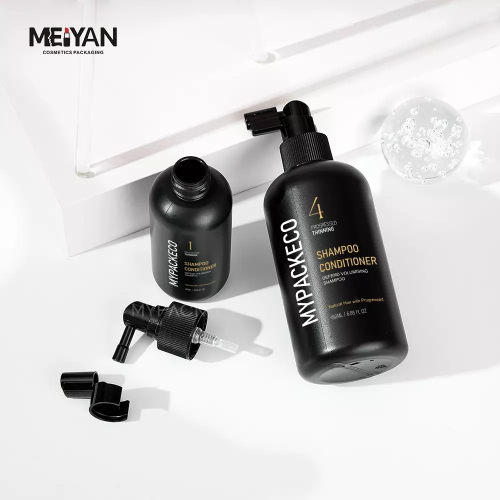 MYPACK black soft touch HDPE 100ml 120ml boston plastic nasal cleansing scalp mist spray bottle hair growth oil empty containers