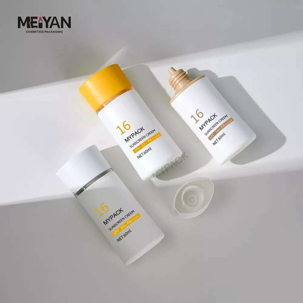 empty round hand cream facial cleanser plastic PP tube custom printing plastic skincare tube cosmetic packaging for sunscreen