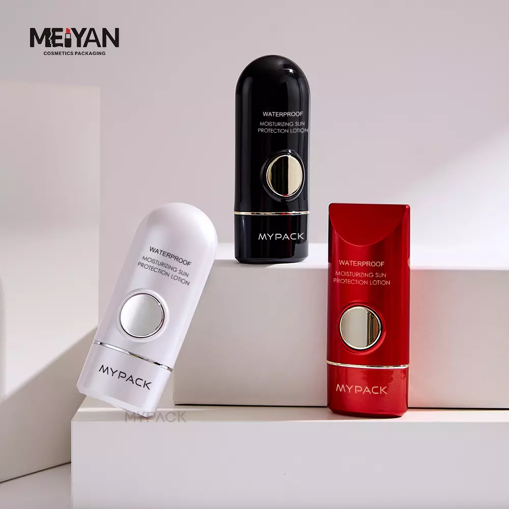 Luxury white black 30ml 50ml empty squeeze plastic tubes skin care cream lotion packaging cosmetics liquid concealer containers