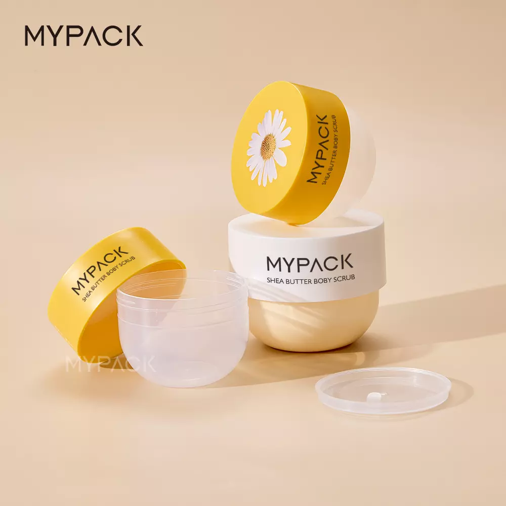 luxury unique cream containers bowl shape cosmetic hair mask body butter body scrub packaging jars containers 200ml 250ml 300g