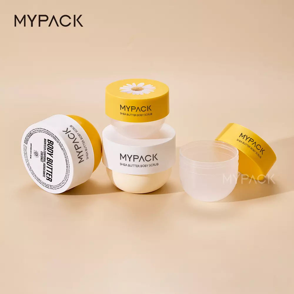 luxury unique cream containers bowl shape cosmetic hair mask body butter body scrub packaging jars containers 200ml 250ml 300g